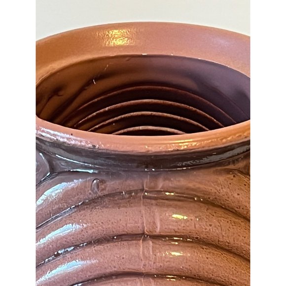 Vintage Hollywood Regency Miami Art Deco Glass Vase Mauve Pink 13" Tall - Picture 5 of 8